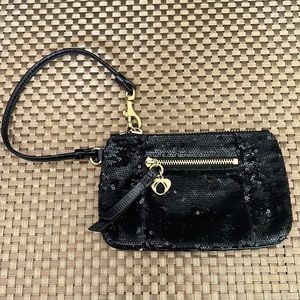 Black Coach Sequence Wristlet